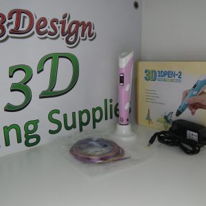3D pen with power supply, Pink 1.75mm Filament